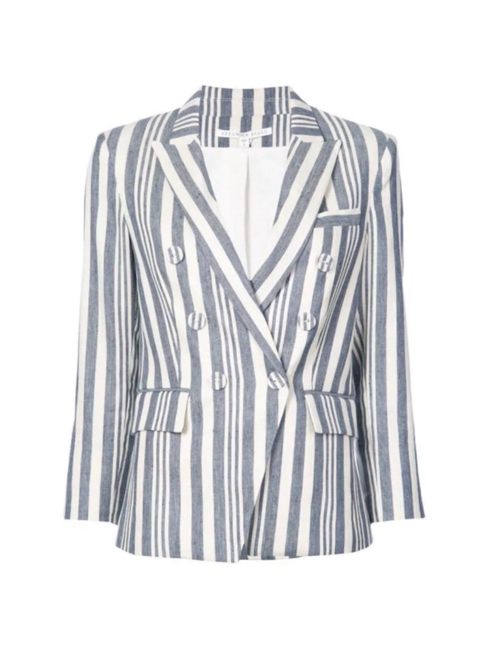 New Veronica Beard Striped Blazer in White & Navy